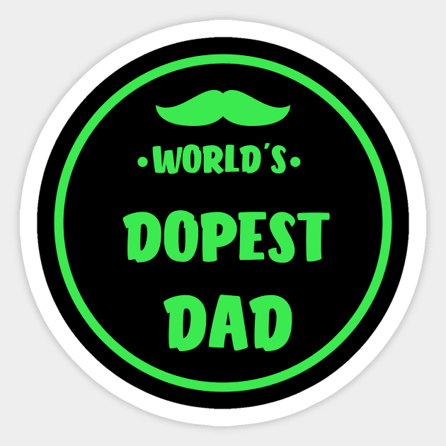 World's Dopest Dad Best Dad Ever Sticker by rjstyle7